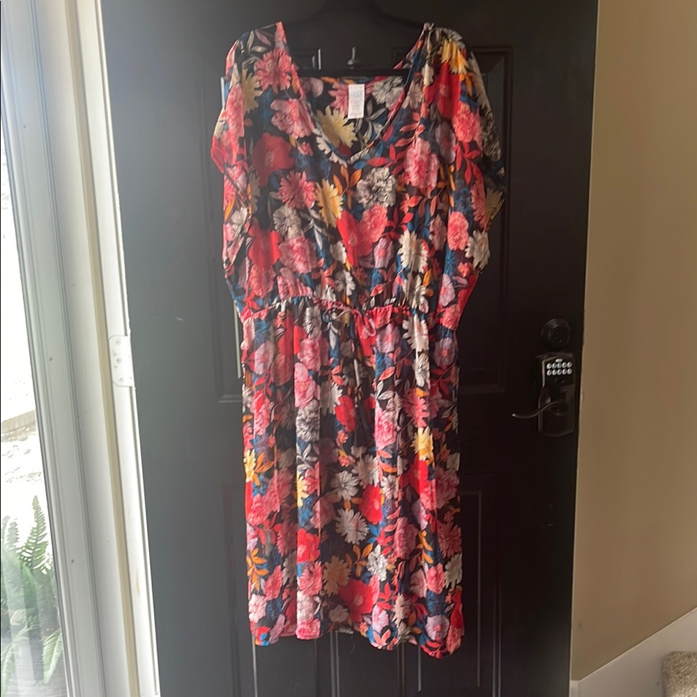 Floral Multicolor swim cover up